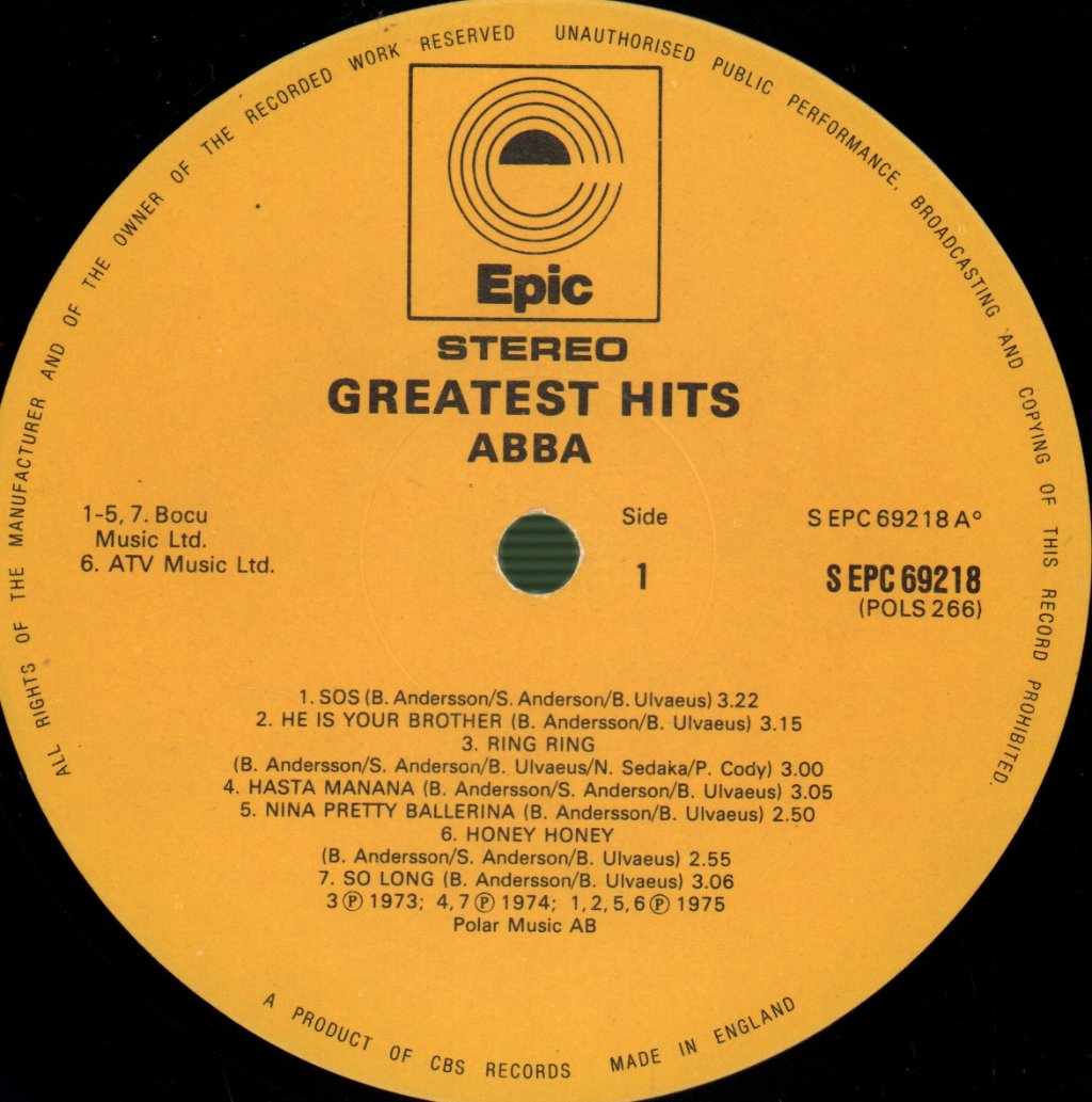 ABBA - Greatest Hits - Lp
