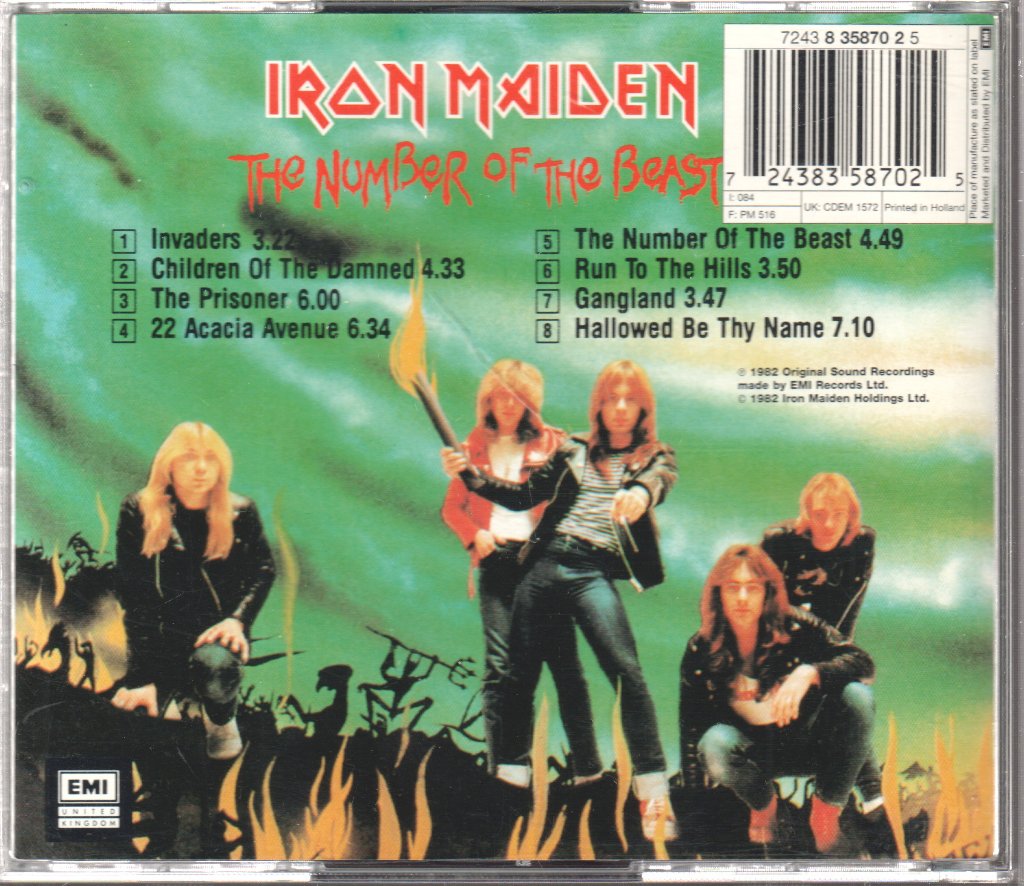IRON MAIDEN★Number Of The Beast UK EMI オ Iron Maiden - Number Of The Beast - Cd – Vinyl Tap