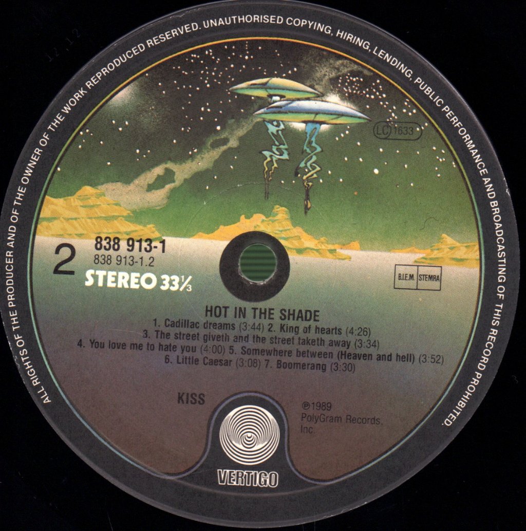 Kiss - Hot In The Shade - Lp