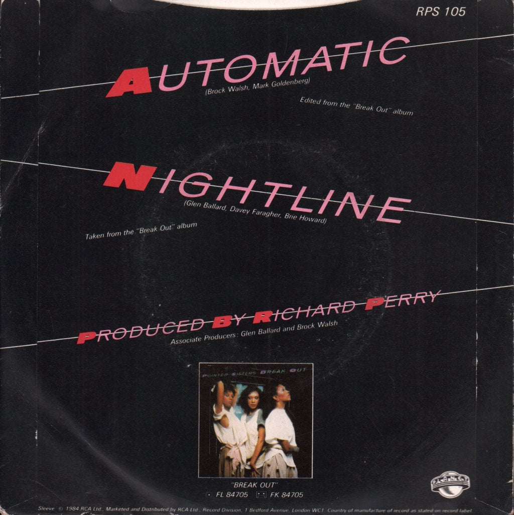 Pointer Sisters - Automatic - 7 Inch