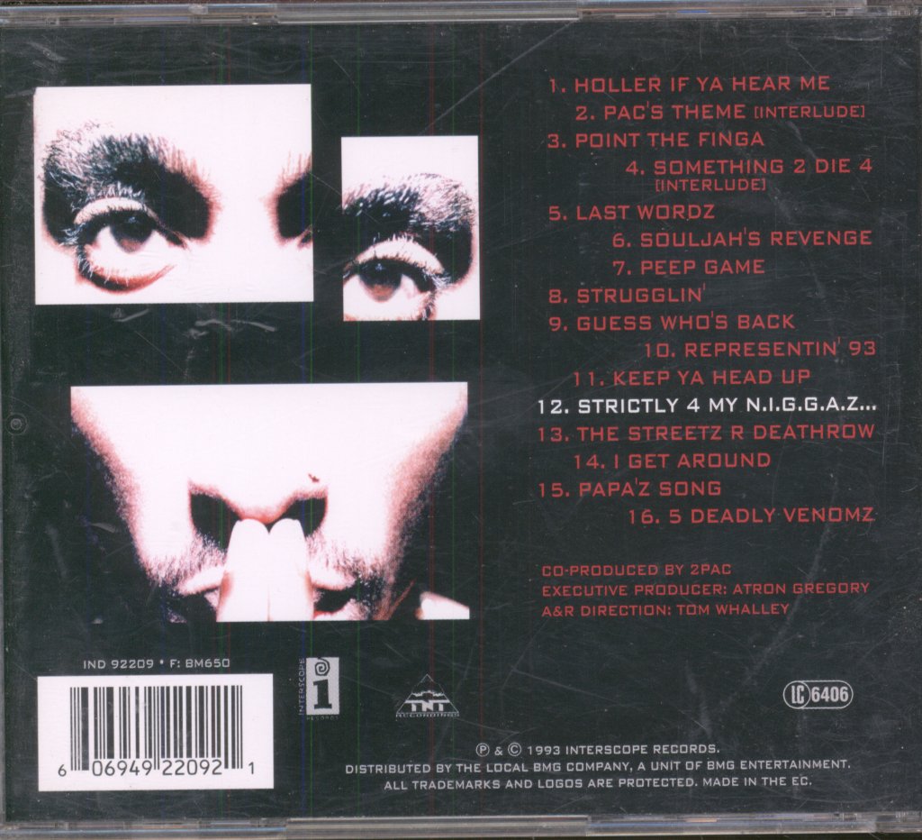 2Pac - Strictly 4 My N*.G.G.*.Z... - Cd