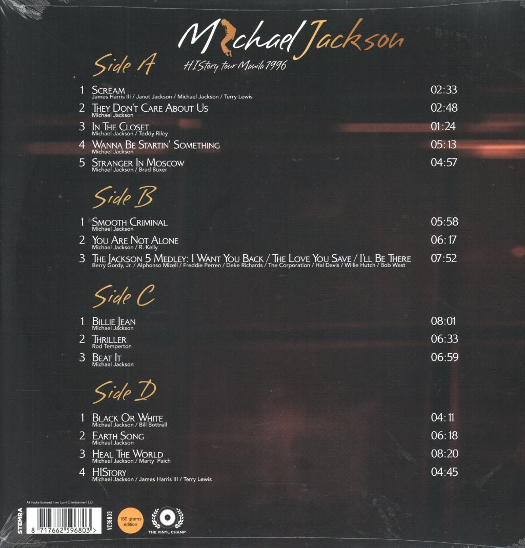 Michael Jackson - HIStory Tour Manila 1996 - Double Lp