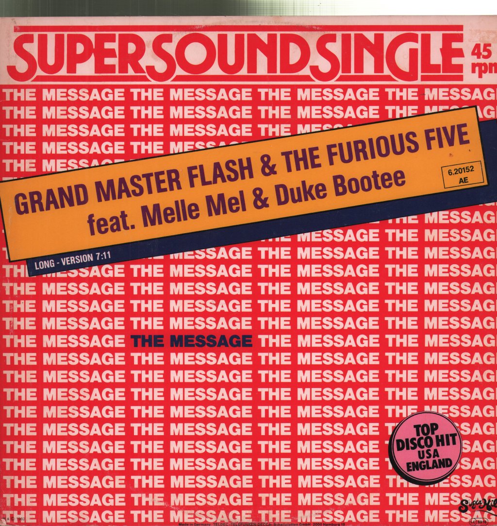 Grandmaster Flash And The Furious Five - Message - 12 Inch