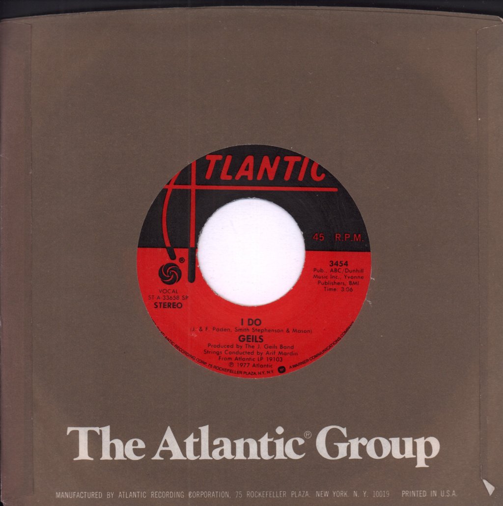 J. Geils Band - I Do - 7 Inch