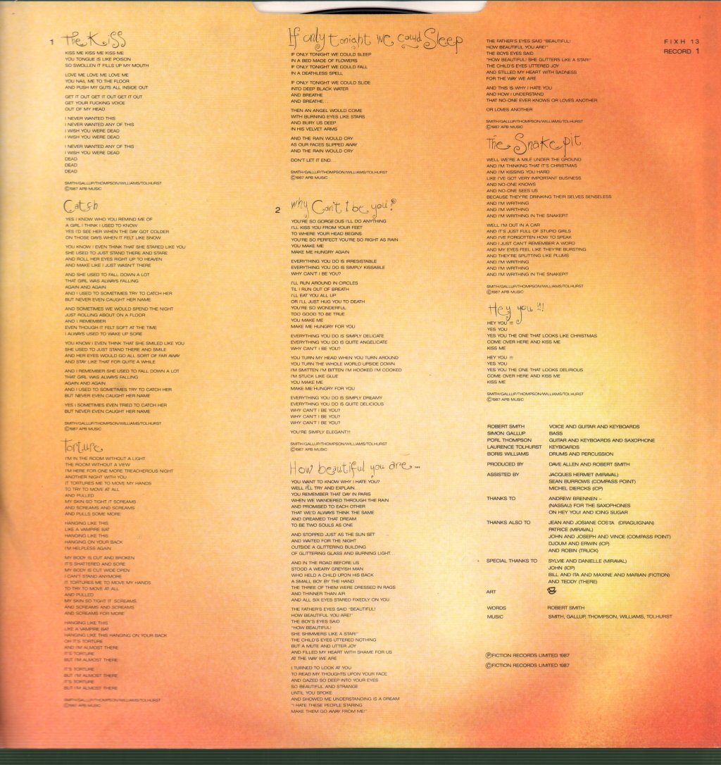 Cure - Kiss Me Kiss Me Kiss Me - Double Lp