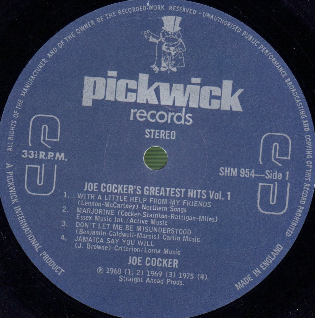 Joe Cocker - Greatest Hits Vol. 1 - Lp