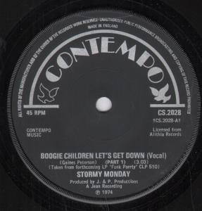 Stormy Monday - Boogie Children Let's Get Down - 7 Inch