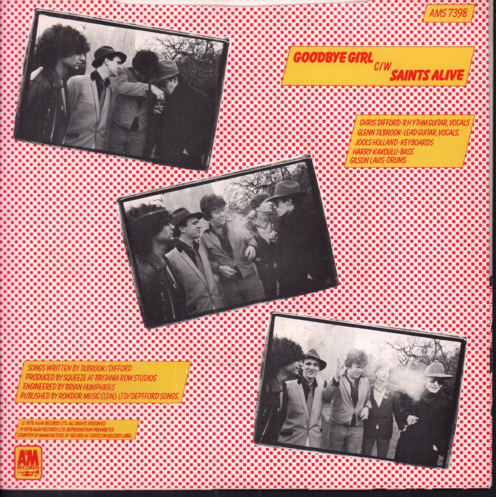Squeeze - Goodbye Girl - 7 Inch