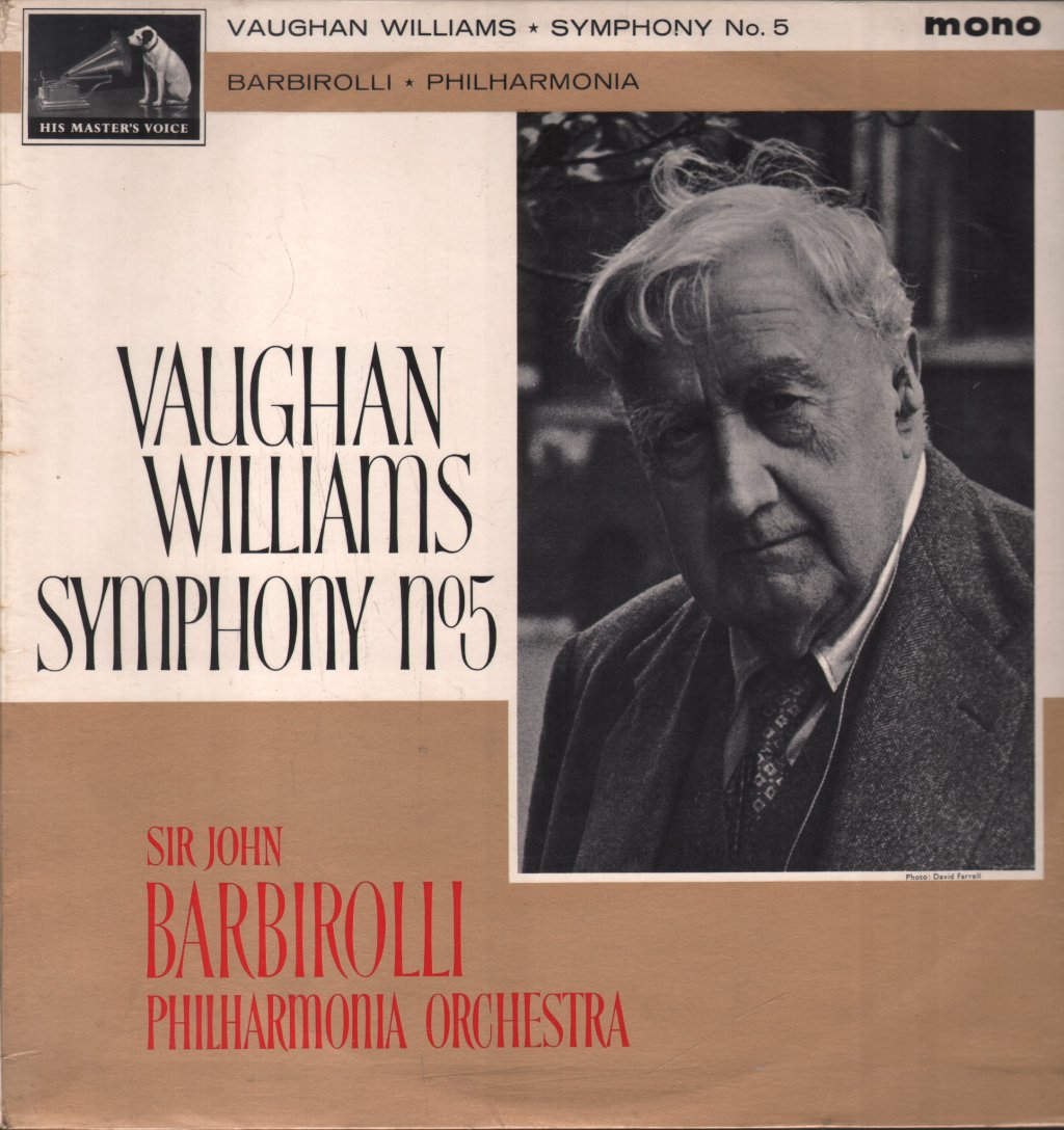 Sir John Barbirolli / Philharmonia Orchestra - Vaughan Williams - Symphony No.5 In D Major - Lp