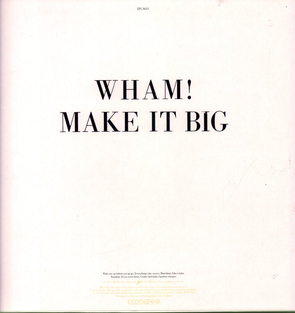 Wham - Make It Big - Lp