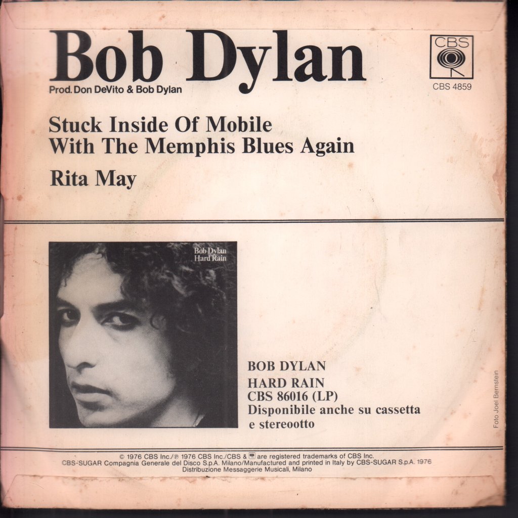 Bob Dylan - Stuck Inside Of Mobile With The Memphis Blues Again - 7 Inch