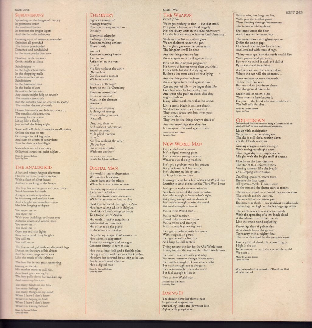 Rush - Signals - Lp
