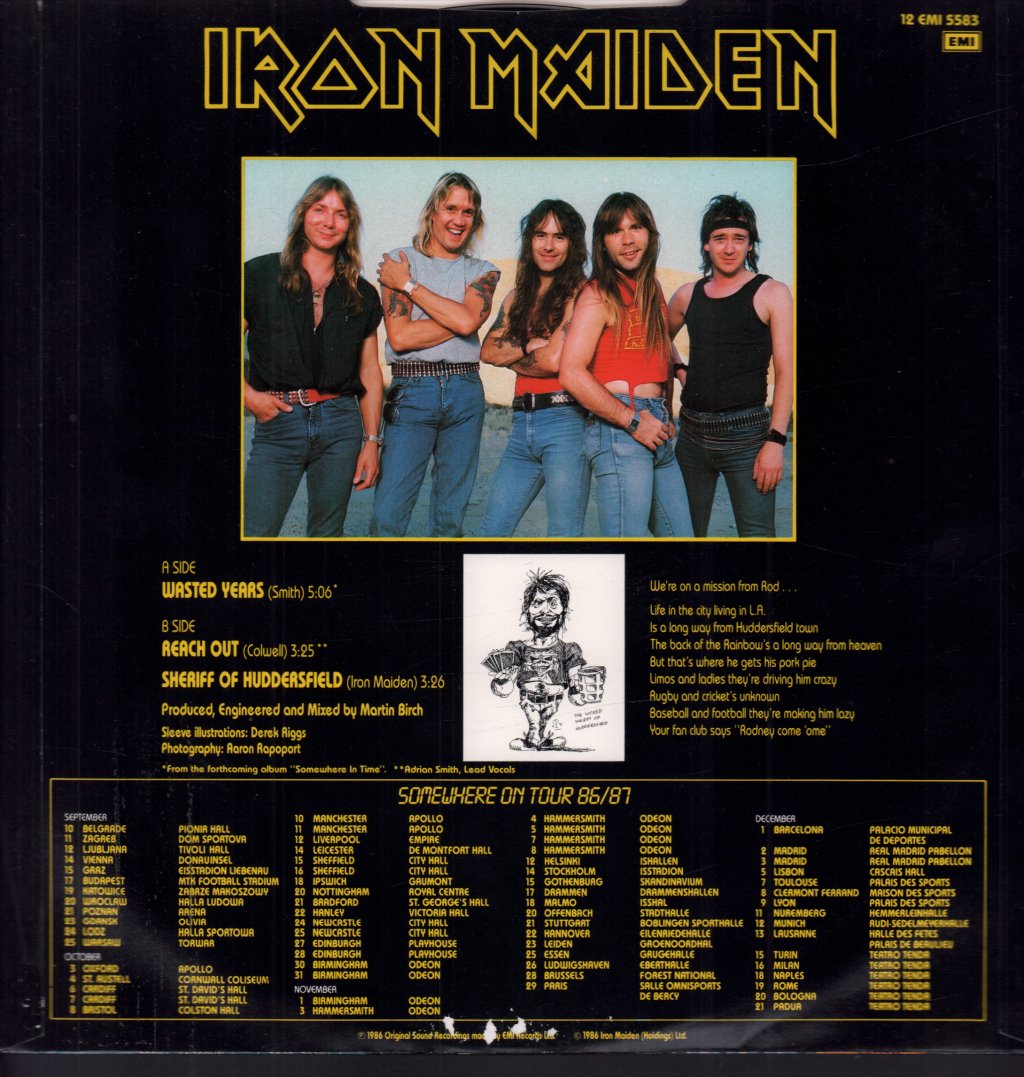 Iron Maiden - Wasted Years - 12 Inch