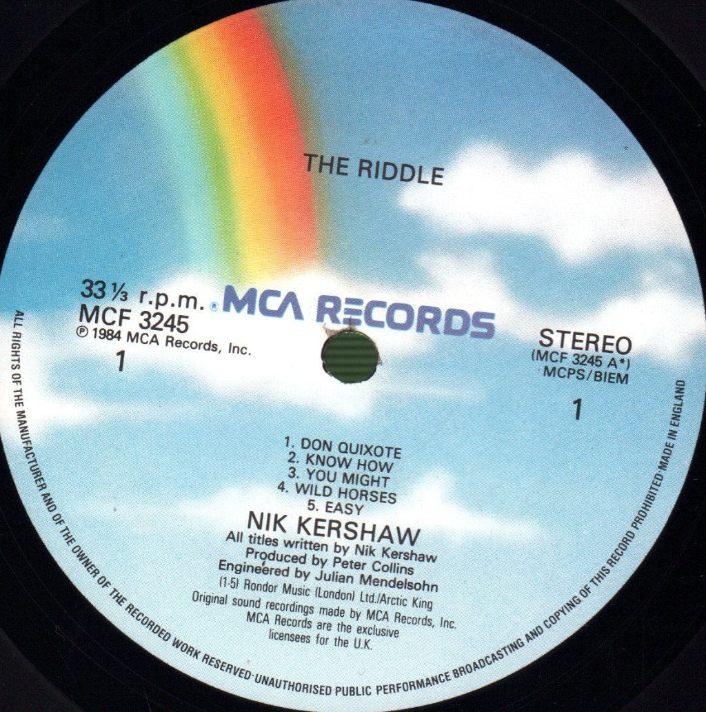 Nik Kershaw - Riddle - Lp
