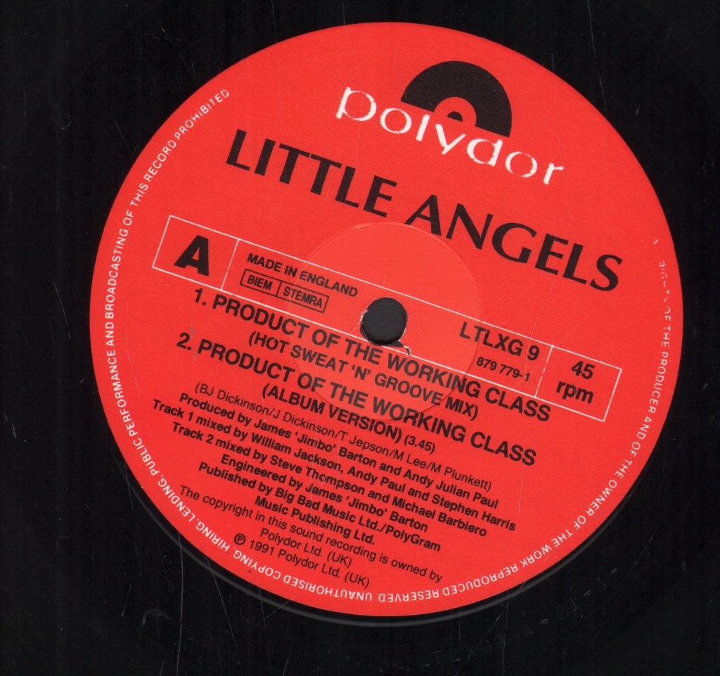 Little Angels - Product Of The Working Class - 12 Inch