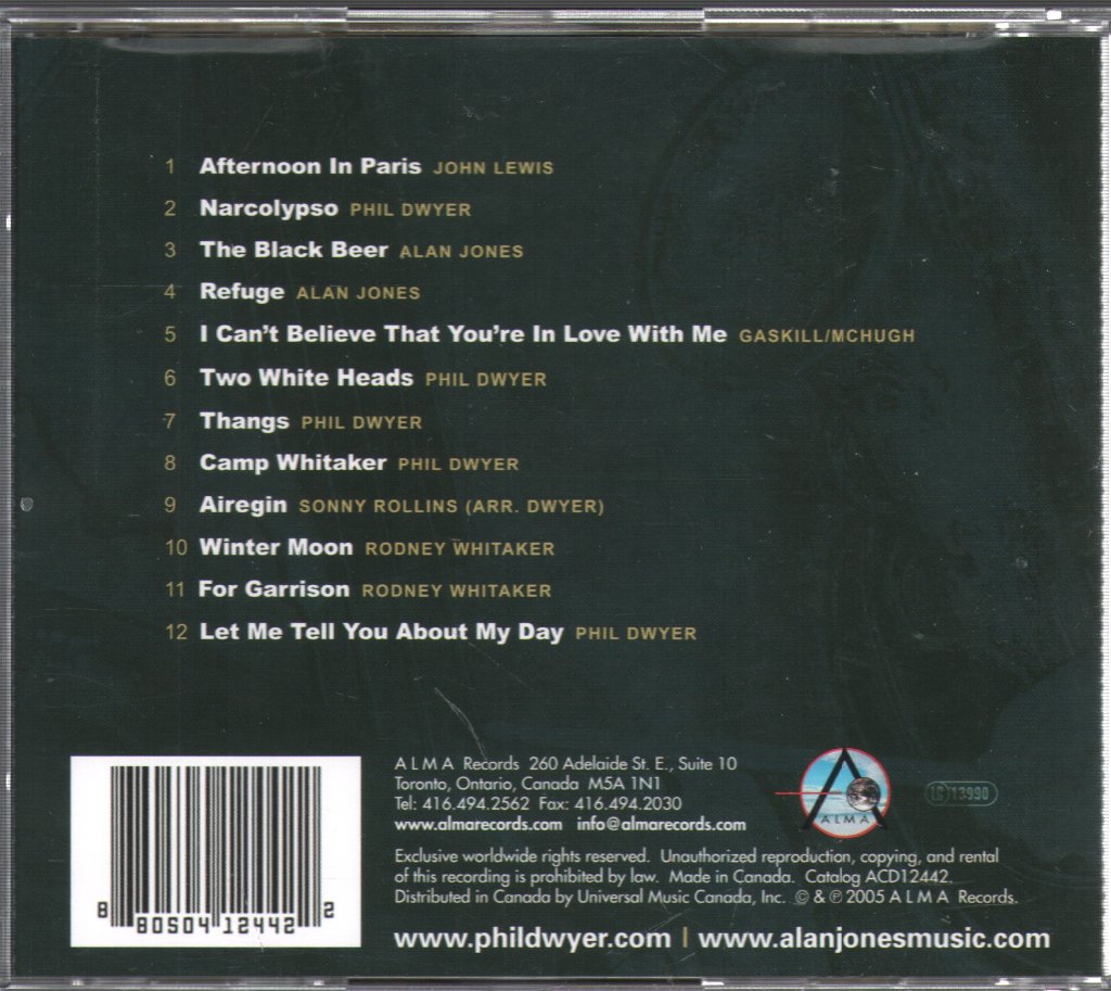 Phil Dwyer, Alan Jones, Rodney Whitaker - Let Me Tell You About My Day - Cd