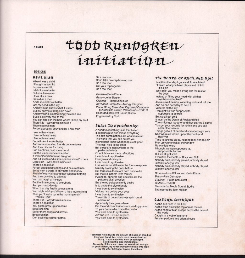 Todd Rundgren - Initiation - Lp