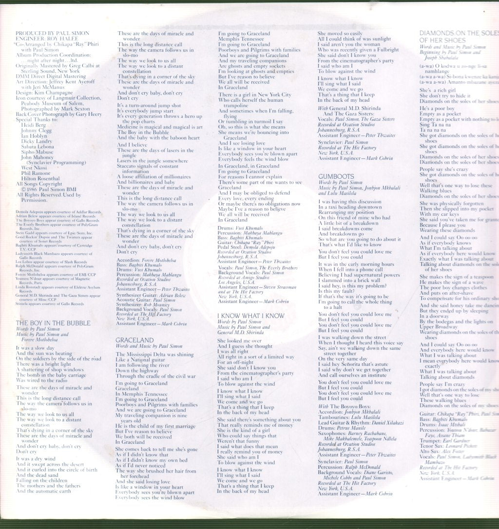 Paul Simon - Graceland - Lp