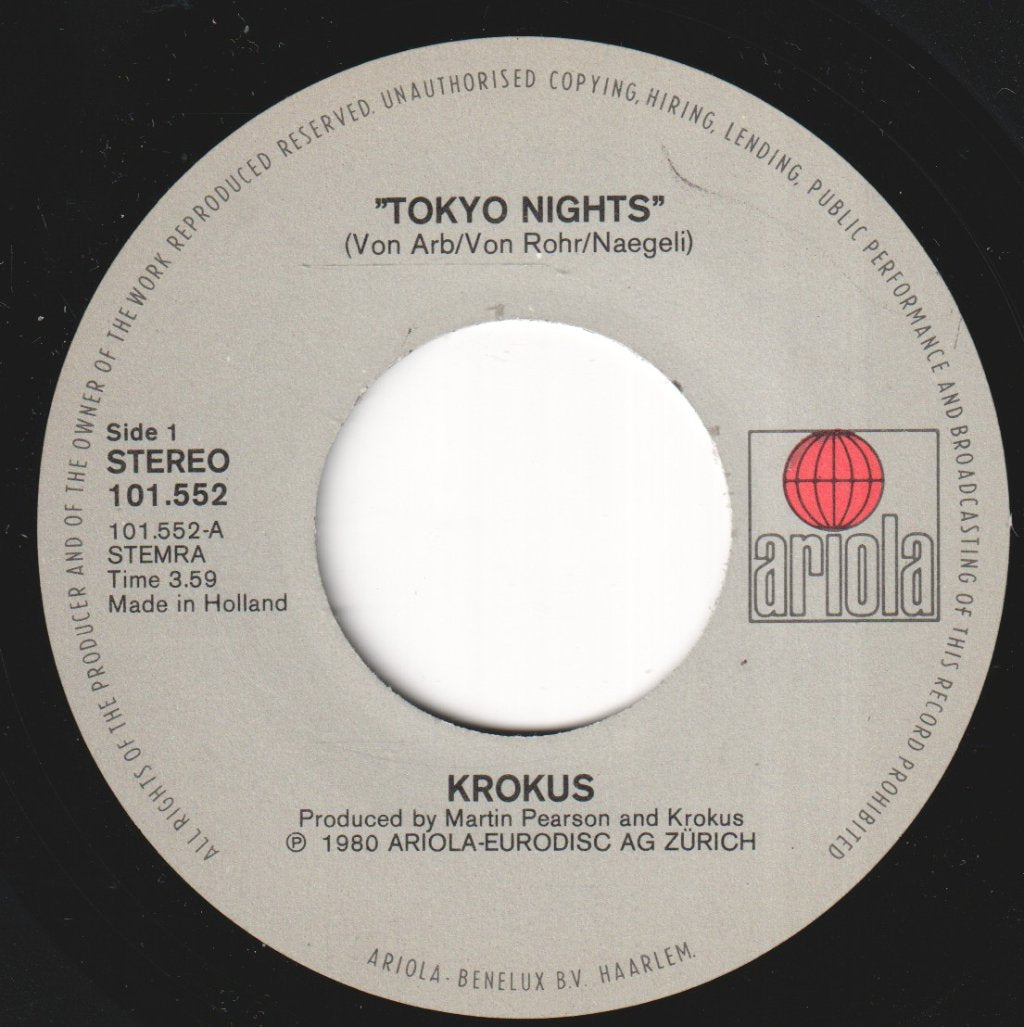 Krokus - Tokyo Nights - 7 Inch