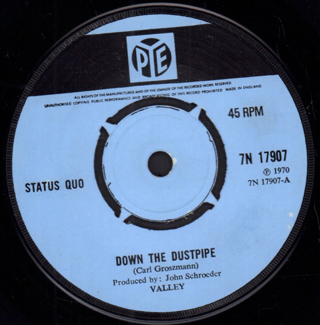 Status Quo - Down The Dustpipe - 7 Inch