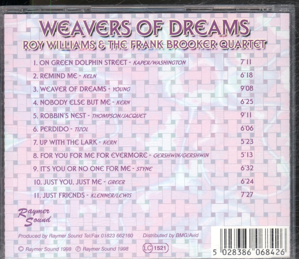 Roy Williams And Frank Brooker Quartet - Weaver Of Dreams - Cd
