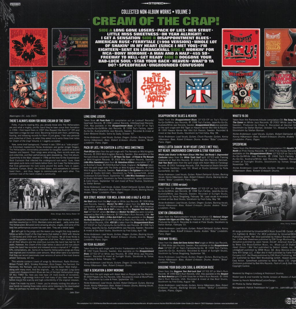 Hellacopters - Cream of the Crap! Collected Non-Album Works Vol. 3 - Double Lp