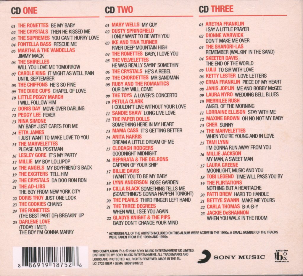 Various Artists - Be My Baby (The Girls Of The Sixties) - Cd Set
