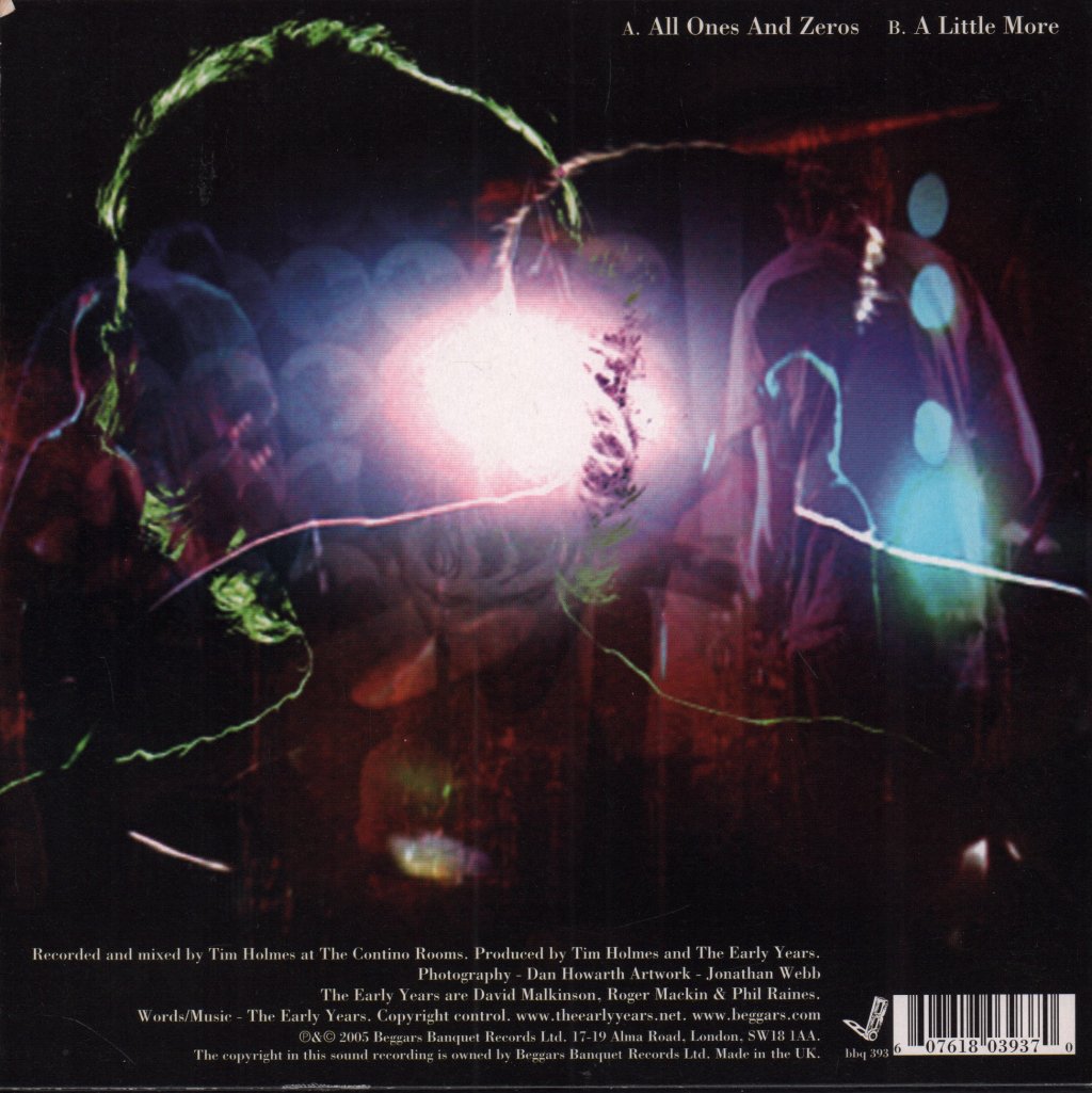 Early Years - All Ones And Zeros - 7 Inch