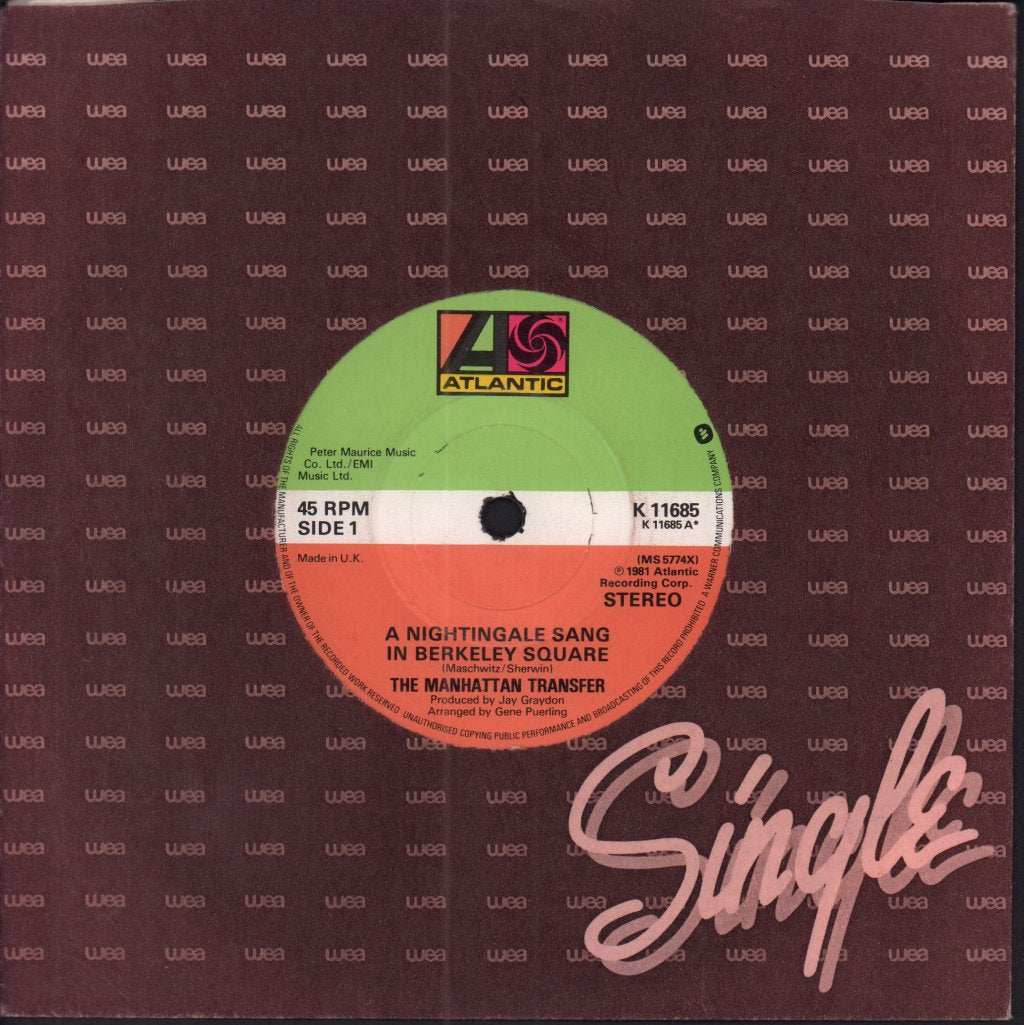 Manhattan Transfer - A Nightingale Sang In Berkeley Square - 7 Inch