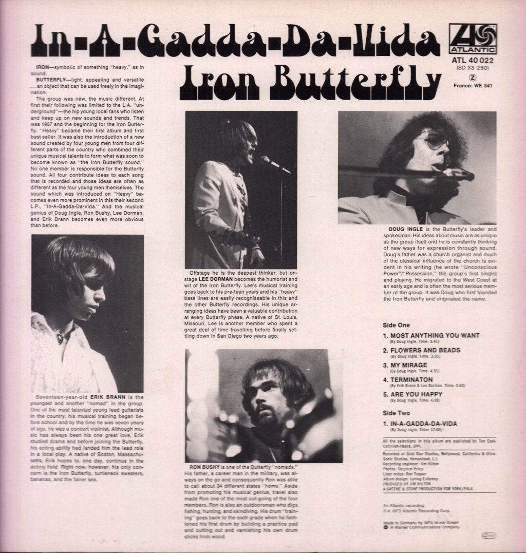 Iron Butterfly - In A Gadda Da Vida - Lp