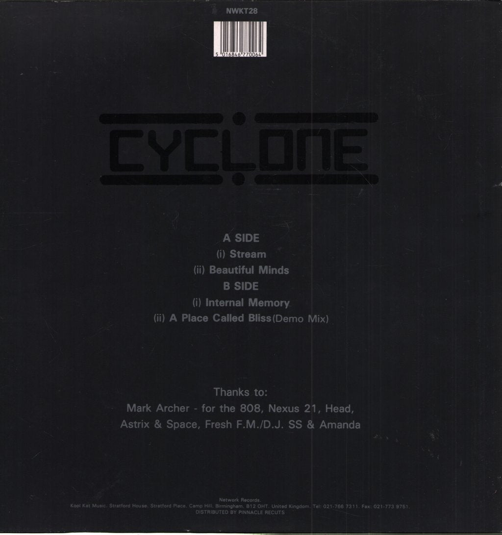 Cyclone (Dance) - Sonic Cycology E.P. - 12 Inch