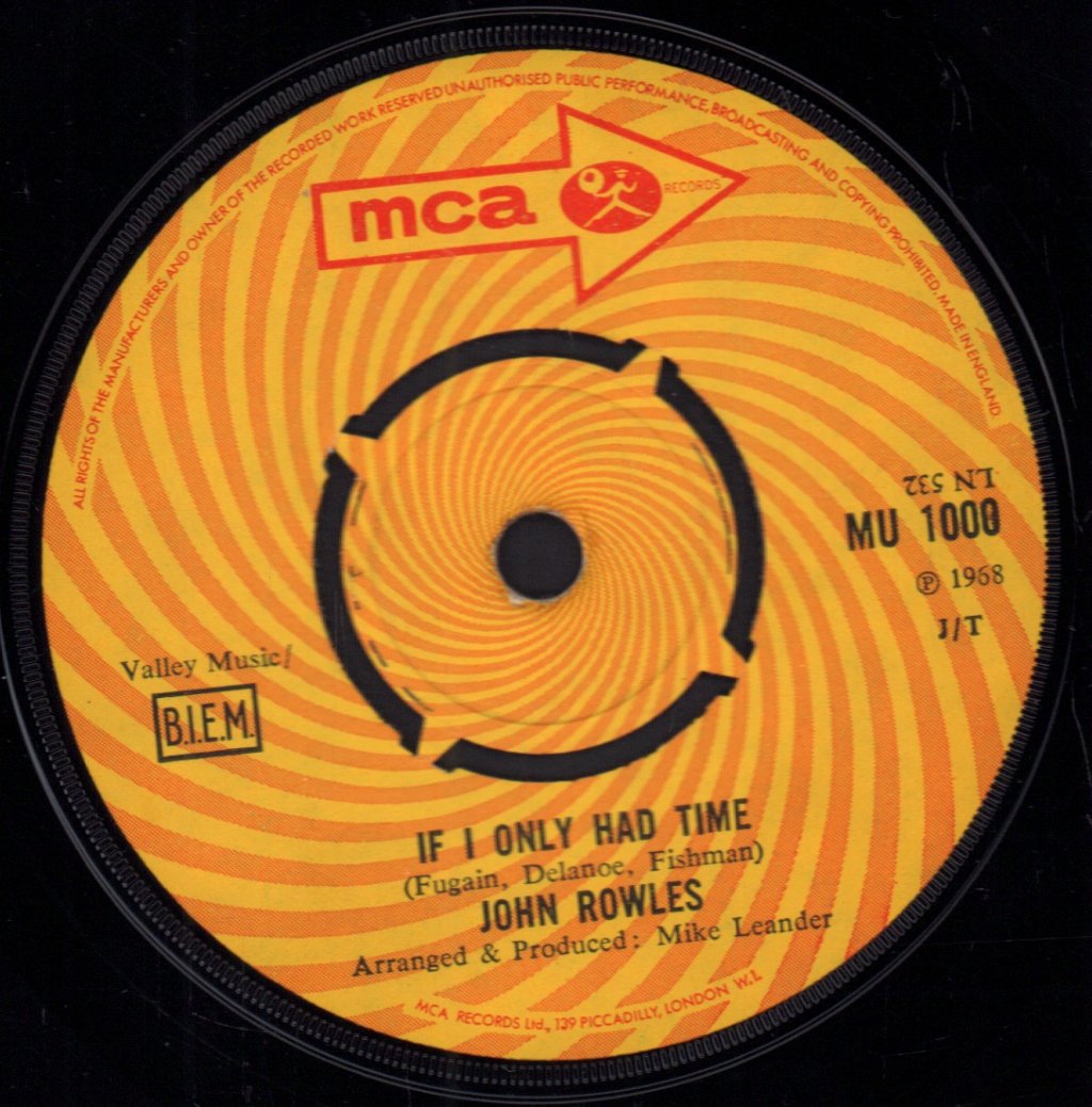 John Rowles - If I Only Had Time - 7 Inch