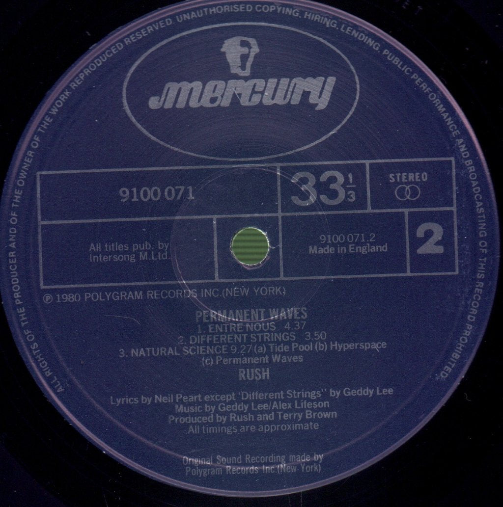 Rush - Permanent Waves - Lp