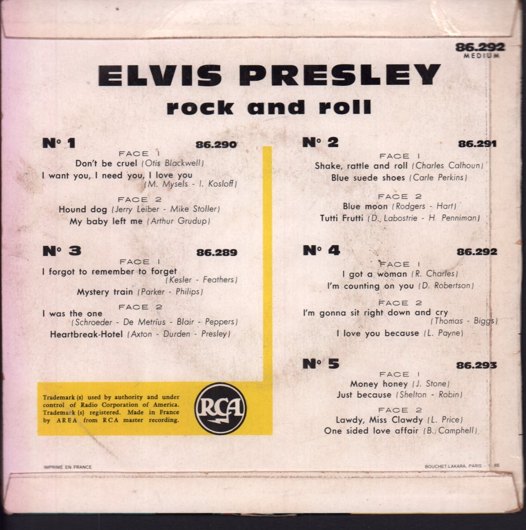 Elvis Presley - Rock And Roll N°4 - 7 Inch