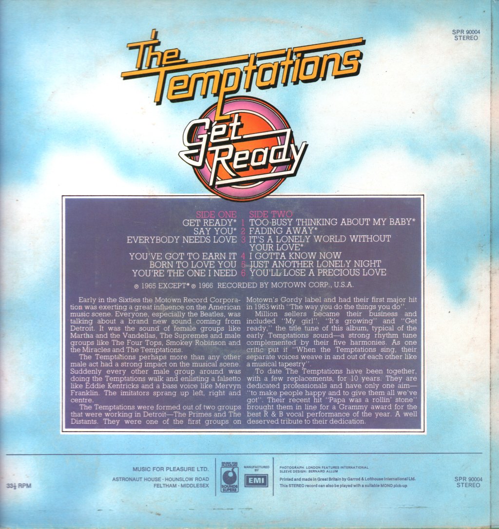 Temptations - Get Ready - Lp