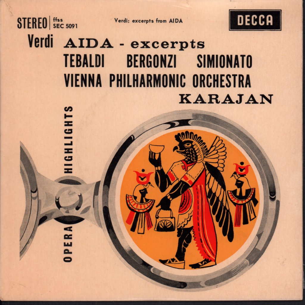 Herbert Von Karajan - Verdi Aida Excerts - 7 Inch