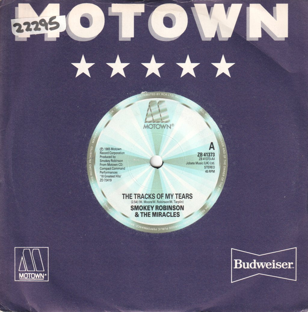 Smokey Robinson And The Miracles - Tracks Of My Tears - 7 Inch