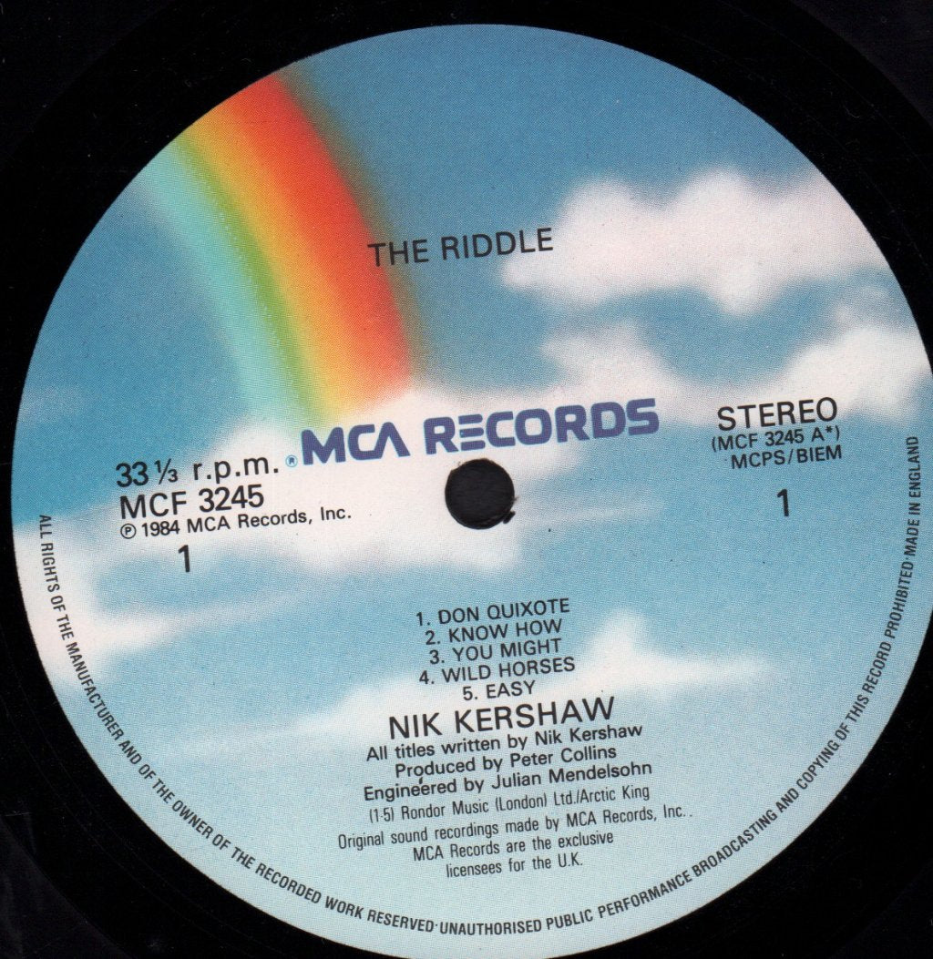 Nik Kershaw - Riddle - Lp