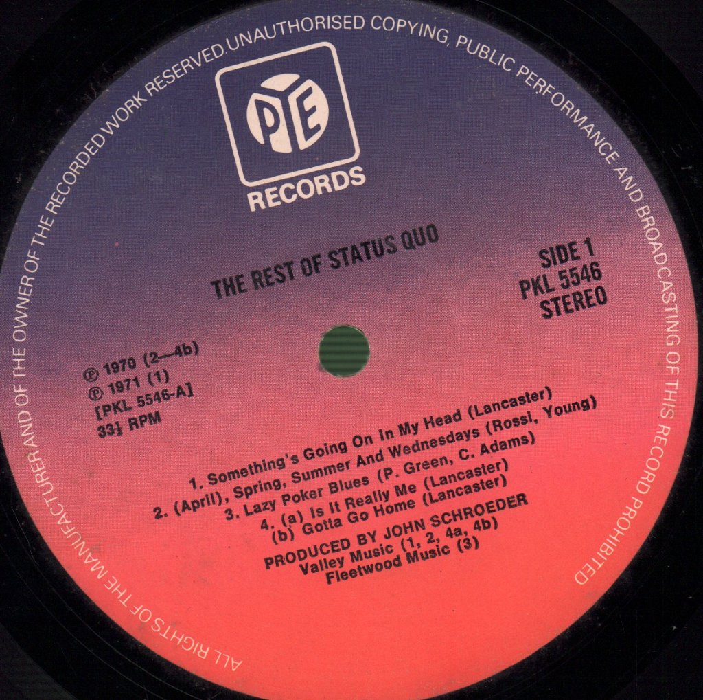 Status Quo - Rest Of Status Quo - Lp
