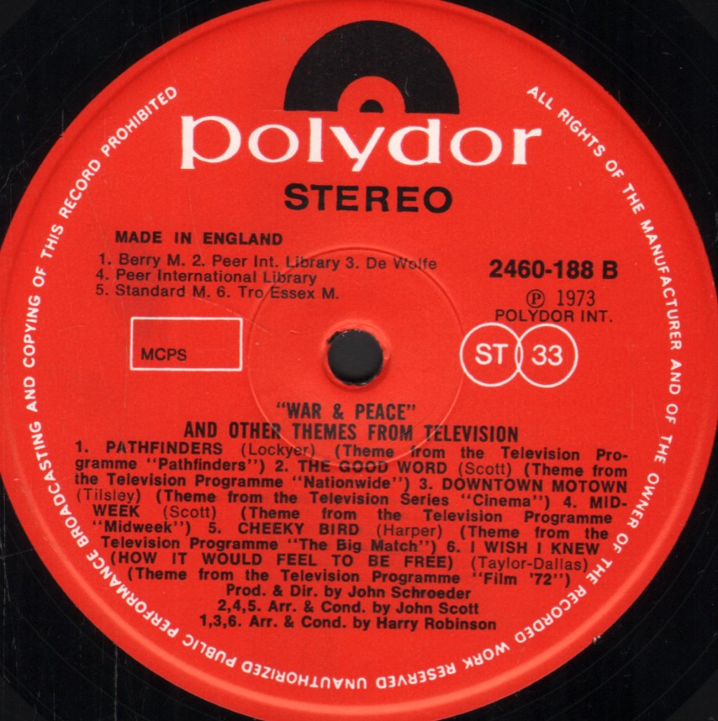War & Peace & Other Television Themes - Unknown Artist - Lp