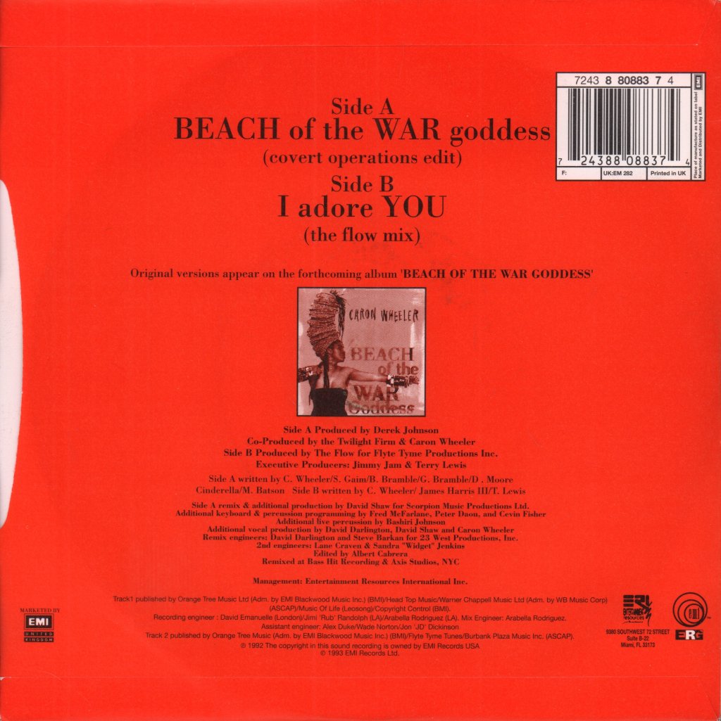 Caron Wheeler - Beach Of The War Goddess - 7 Inch