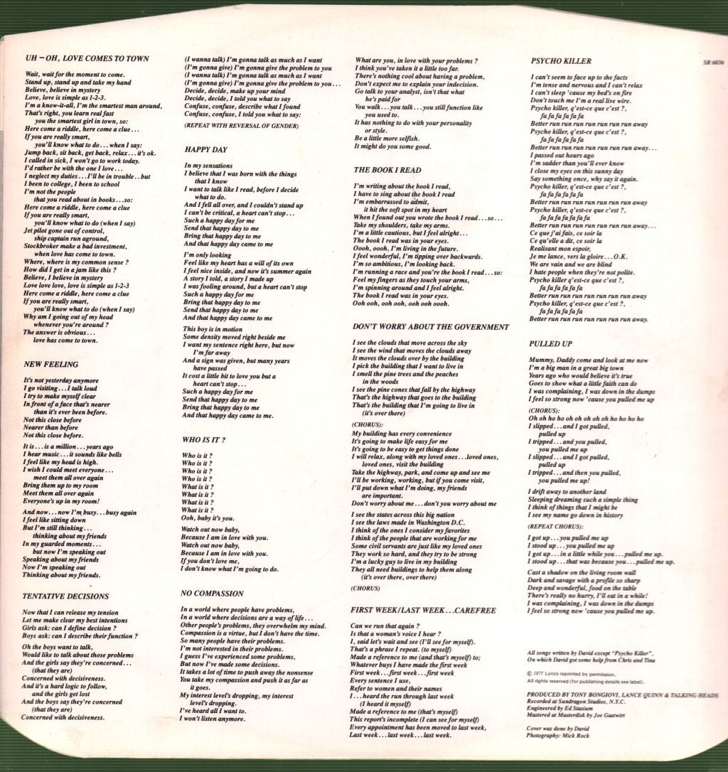 Talking Heads - 77 - Lp