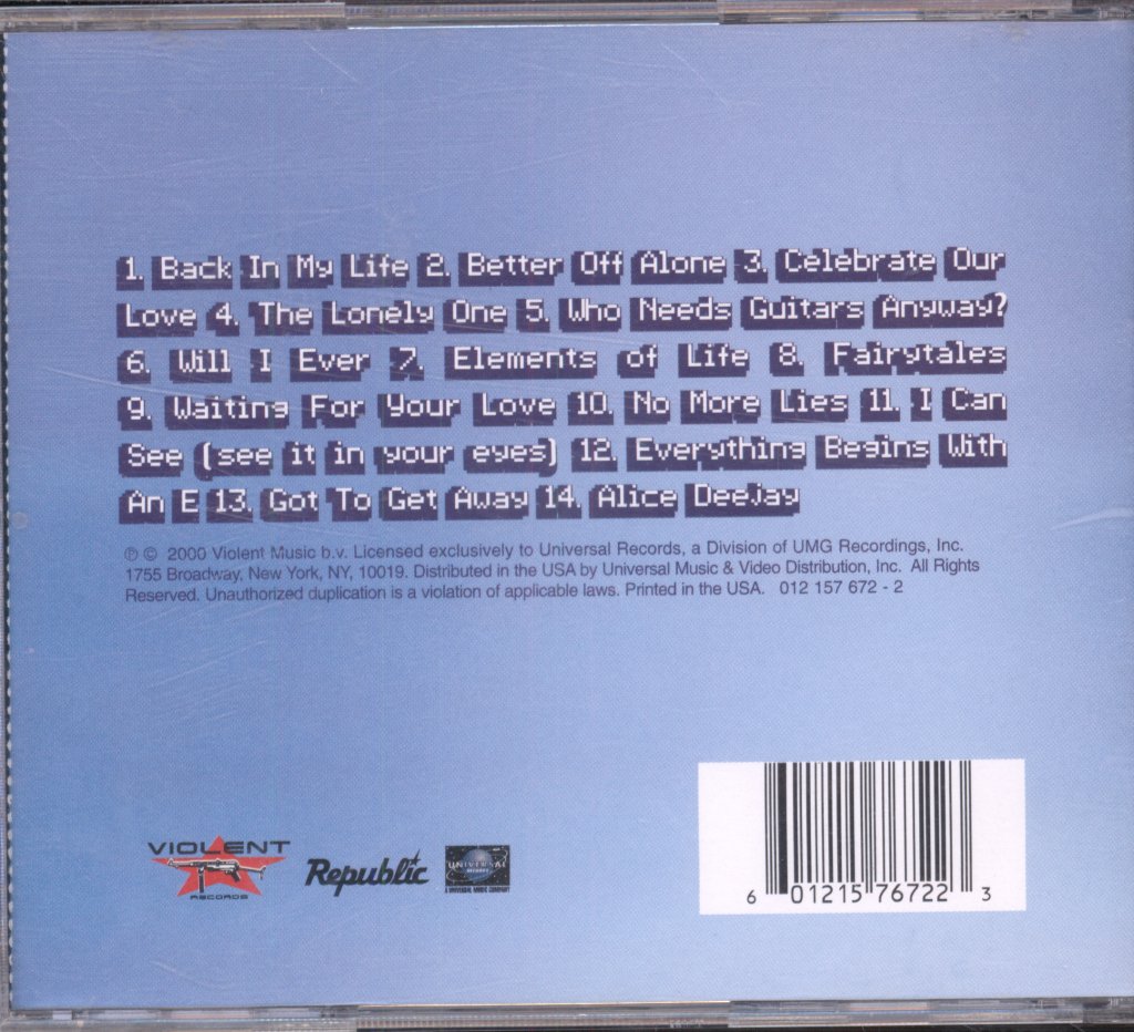 Alice Deejay - Who Needs Guitars Anyway? - Cd