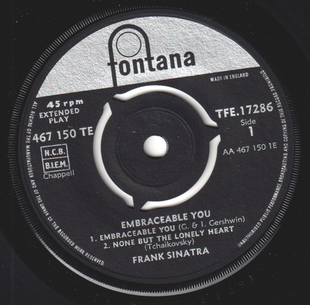 Frank Sinatra - Embraceable You - 7 Inch