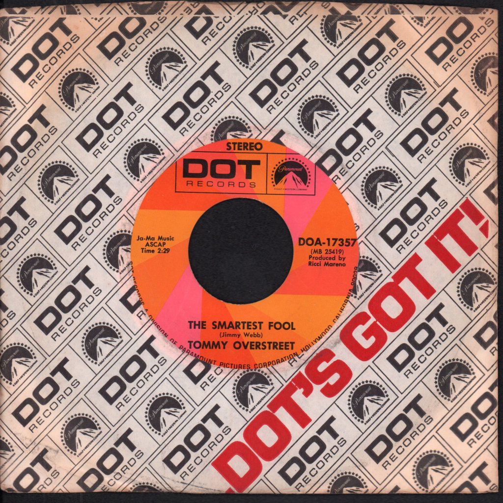 Tommy Overstreet - Smartest Fool - 7 Inch