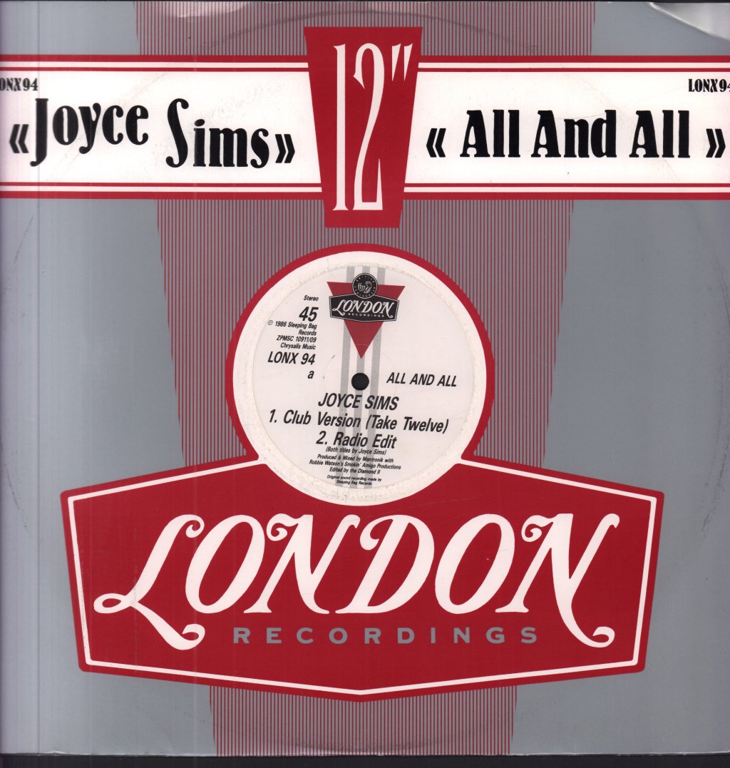 Joyce Sims - All And All - 12 Inch