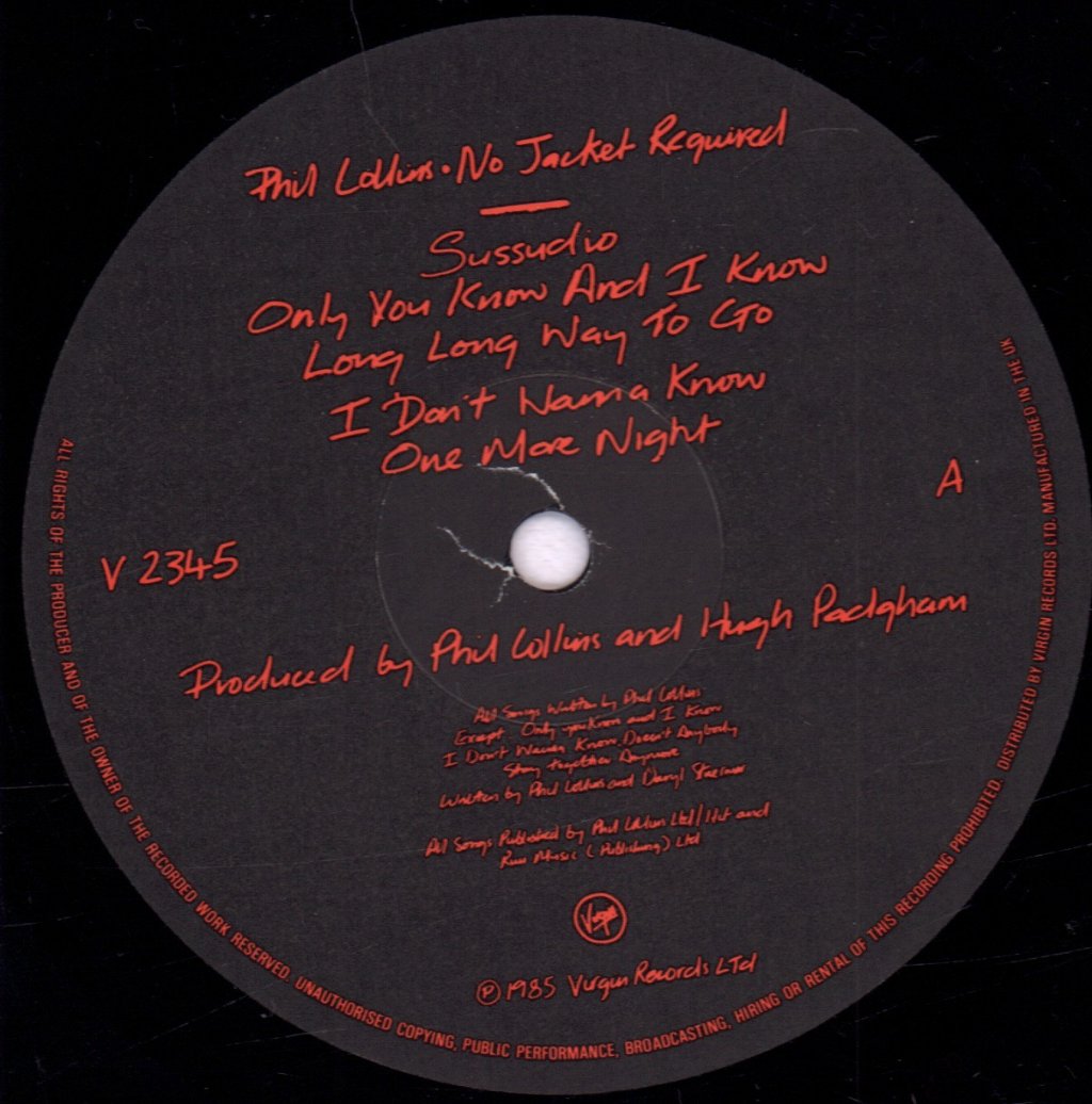 Phil Collins - No Jacket Required - Lp