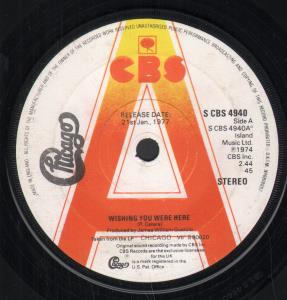 Chicago - Wishing You Were Here - 7 Inch