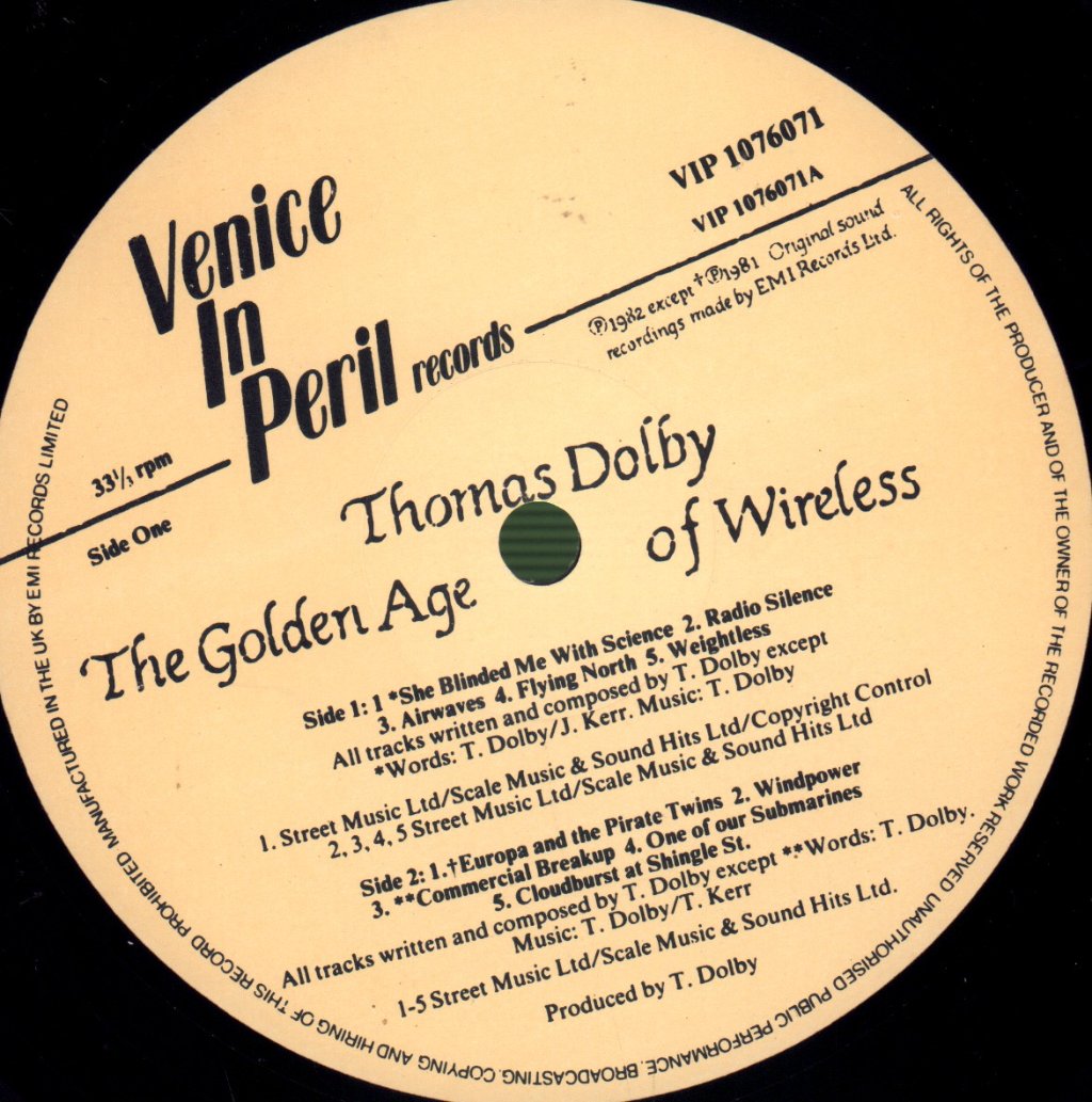 Thomas Dolby - Golden Age Of Wireless - Lp