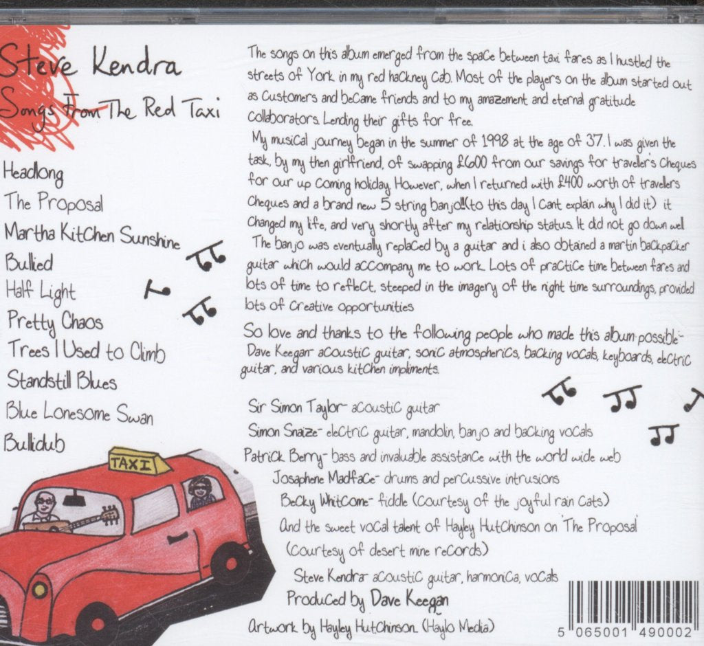 Steve Kendra - Songs For The Red Taxi - Cd